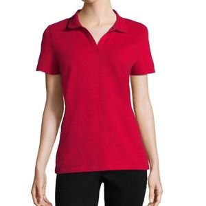 NEW in Plastic- St. John’s Bay Red Polo Petite XS